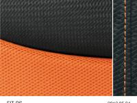 FIT RS ブラック×オレンジインテリア シート素材（オレンジステッチ入り）