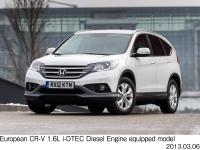 欧州CR-V 1.6L i-DTECディーゼルエンジン搭載モデル 