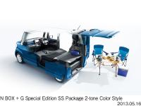 N BOX + G特別仕様車 SSパッケージ オプション装着車 スケルトンイメージ 2トーンカラースタイル （ブルー＆ホワイト）
