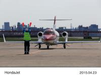 羽田空港に着陸したHondaJet