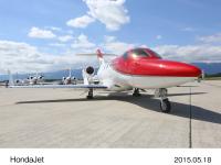 EBACEの展示会場（ジュネーブ）に到着したHondaJet
