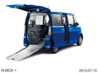 N-BOX + 特別仕様車 SSパッケージ オプション装着車 リア右側パワースライドドアイメージ (ブリリアントスポーティブルー・メタリック)