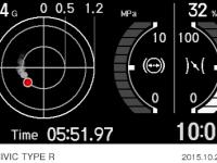 マルチインフォメーションディスプレイ 車両情報 (Gメーター/ブレーキ踏力/アクセル開度表示)