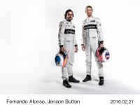 (左から)フェルナンド・アロンソ、ジェンソン・バトン