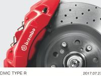 CIVIC TYPE R Brembo社製フロント大径ベンチレーテッドディスクブレーキ