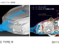 CIVIC TYPE R エンジンルーム内エアフロー説明図