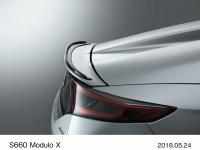 S660 Modulo X 専用アクティブスポイラー（ガーニーフラップ付）〈格納時〉