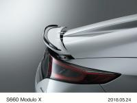 S660 Modulo X 専用アクティブスポイラー（ガーニーフラップ付）〈展開時〉