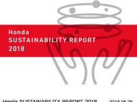 Honda SUSTAINABILITY REPORT 2018