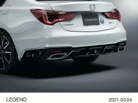 LEGEND Hybrid EX・Honda SENSING Elite リア周り（プラチナホワイト・パール）