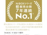 「N-BOX」が2021年暦年 軽四輪車 新車販売台数1位を獲得