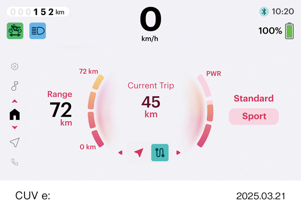 2025 CUV e: メーター SPORT