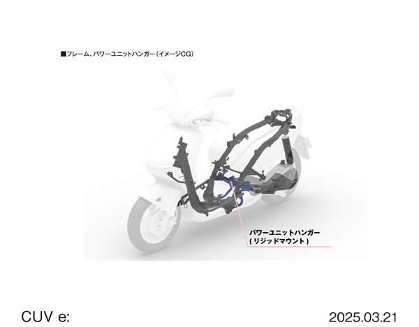 2025 CUV e: フレーム、パワーユニットハンガー