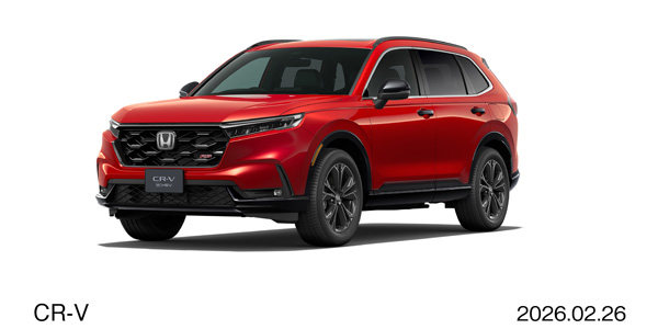 CR-V e:HEV RS BLACK EDITION スタイリング　フロント （ブレイジングレッド・パール）