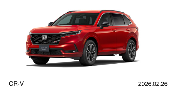 CR-V e:HEV RS（FF） スタイリング　フロント （ブレイジングレッド・パール）
