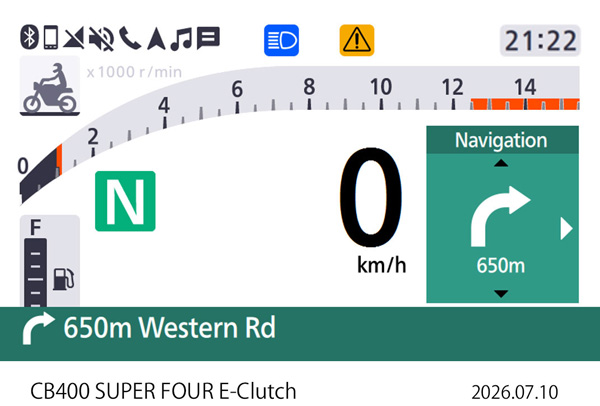 CB400SF Honda-RoadSync（Turn-by-Turn）