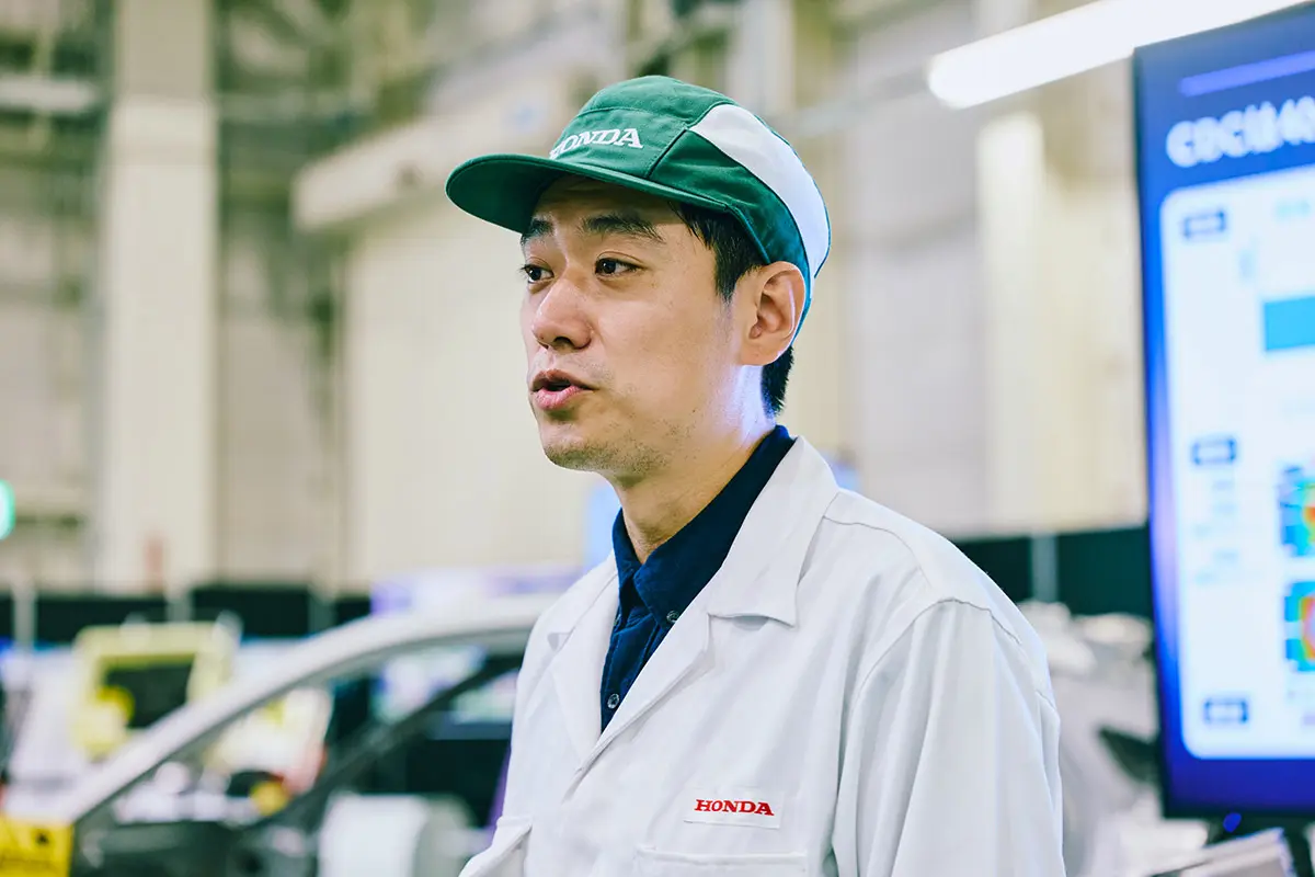 譚さんのHondaで実現したい夢は「世界の業界に先駆け、競争力ある生産技術を提供し、人々に自由な移動の喜びを提供し続けていくこと」だという