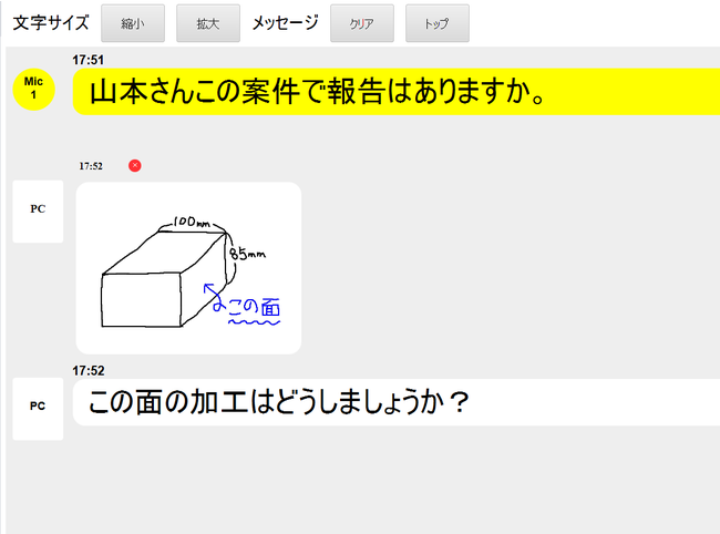 手書き入力のイメージ