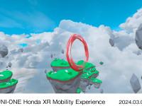 VRゴーグル装着時の映像-XRにてハーフパイプを滑走するイメージ