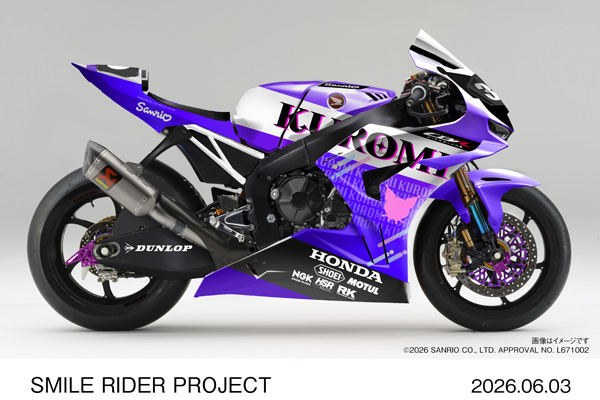 SANRIO CHARACTERS × Honda Kumamoto Racing CBR1000RR-R FIREBLADEのデザインイメージ