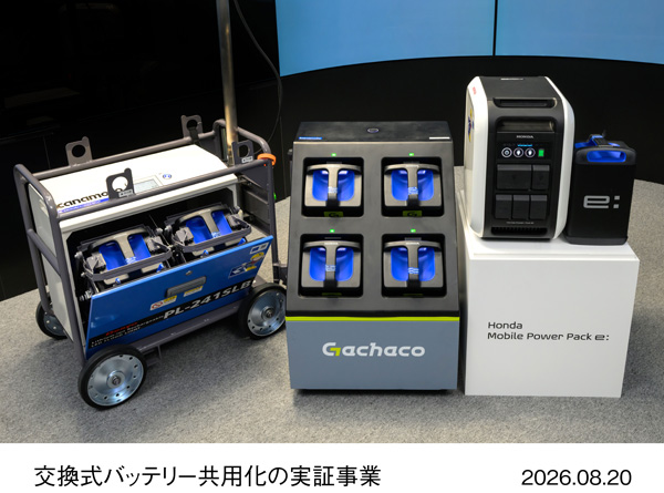 Honda Mobile Power Pack e:を活用した交換式バッテリー共用化の実証事業
