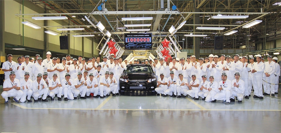 ホンダオートモーベイス・ド・ブラジル・リミターダ生産累計100万台達成式典