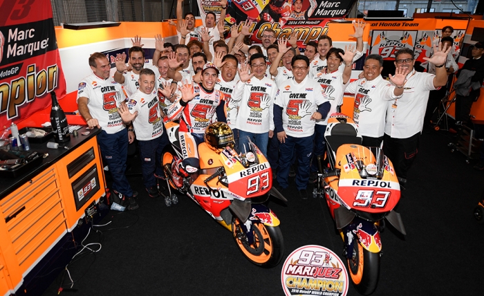 マルク・マルケス」 FIM MotoGP™世界選手権でチャンピオンを獲得