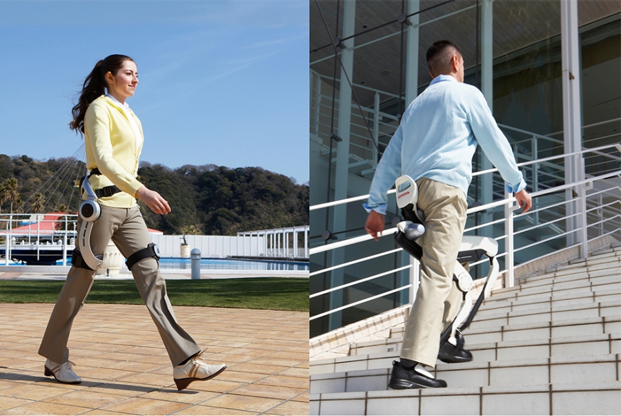 リズム歩行アシスト(左)、体重支持型歩行アシスト(右)