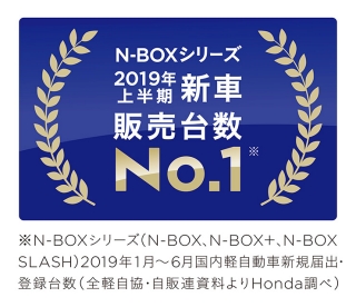 「N-BOX」シリーズが2019年上半期 新車販売台数 第1位を獲得