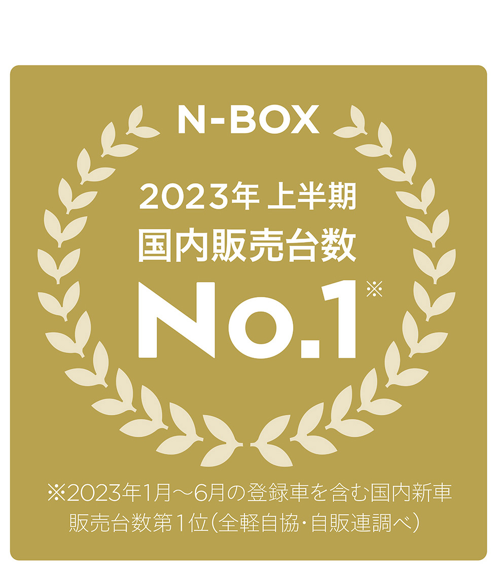 N-BOX 2023年 上半期 国内販売台数 No.1
