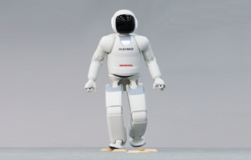 ASIMO walking over an uneven surface