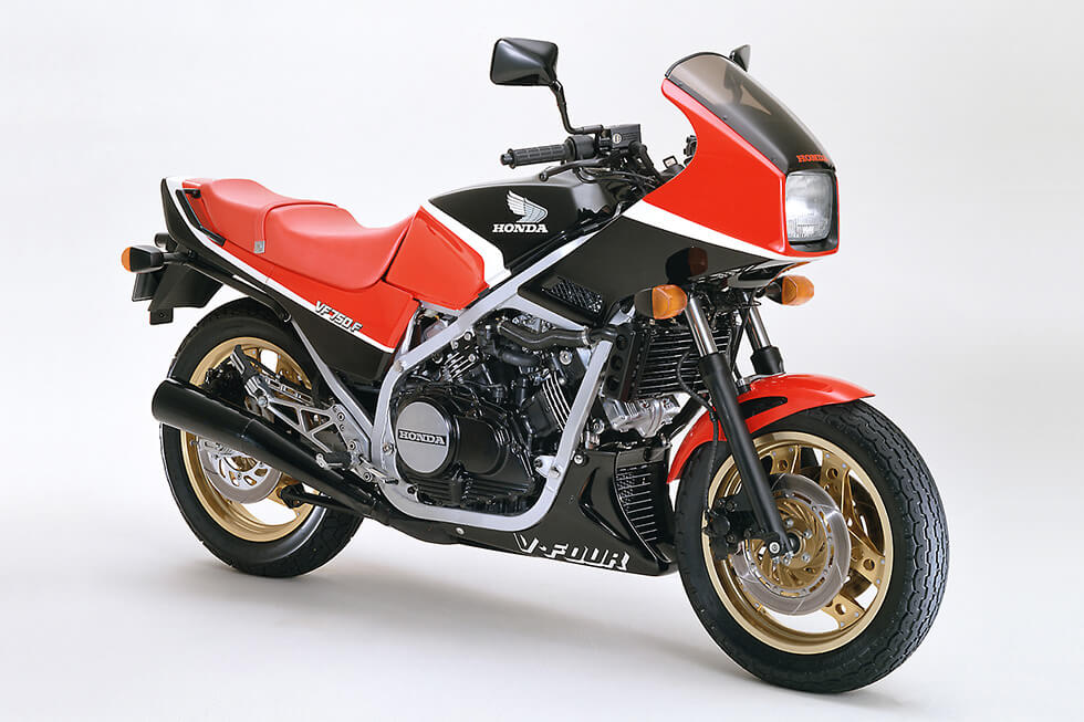 December 1982 VF750F (Japanese model) Supersports model powered by same engine as the April 1982 VF750 SABRE