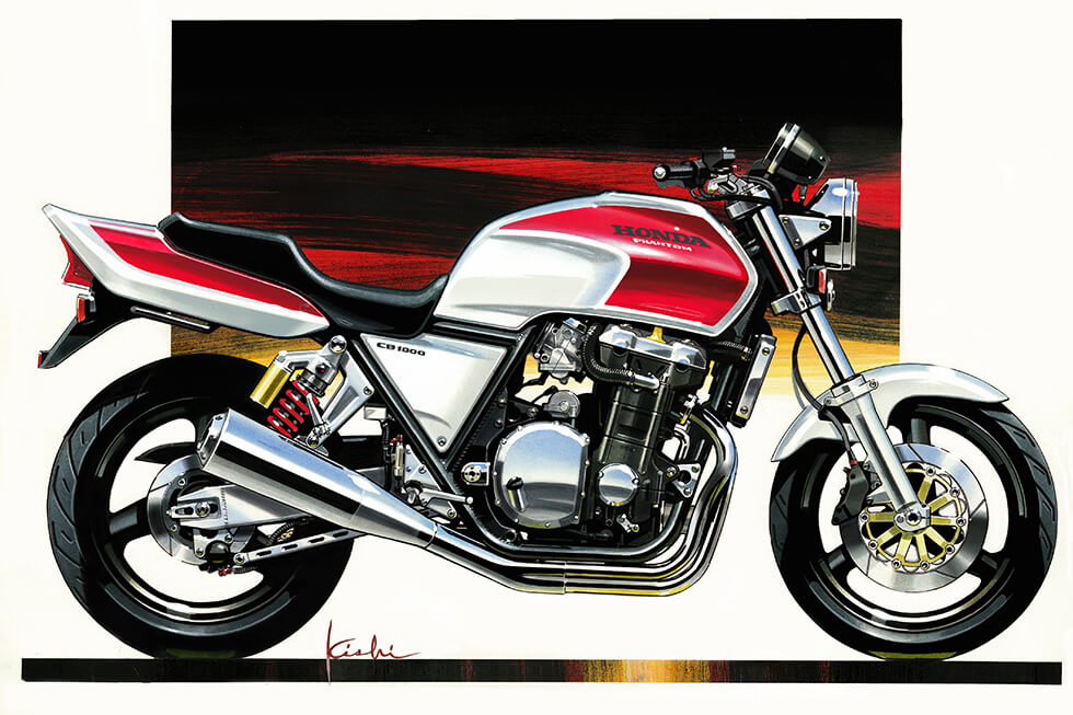 Rendering of the CB1000 SUPER FOUR