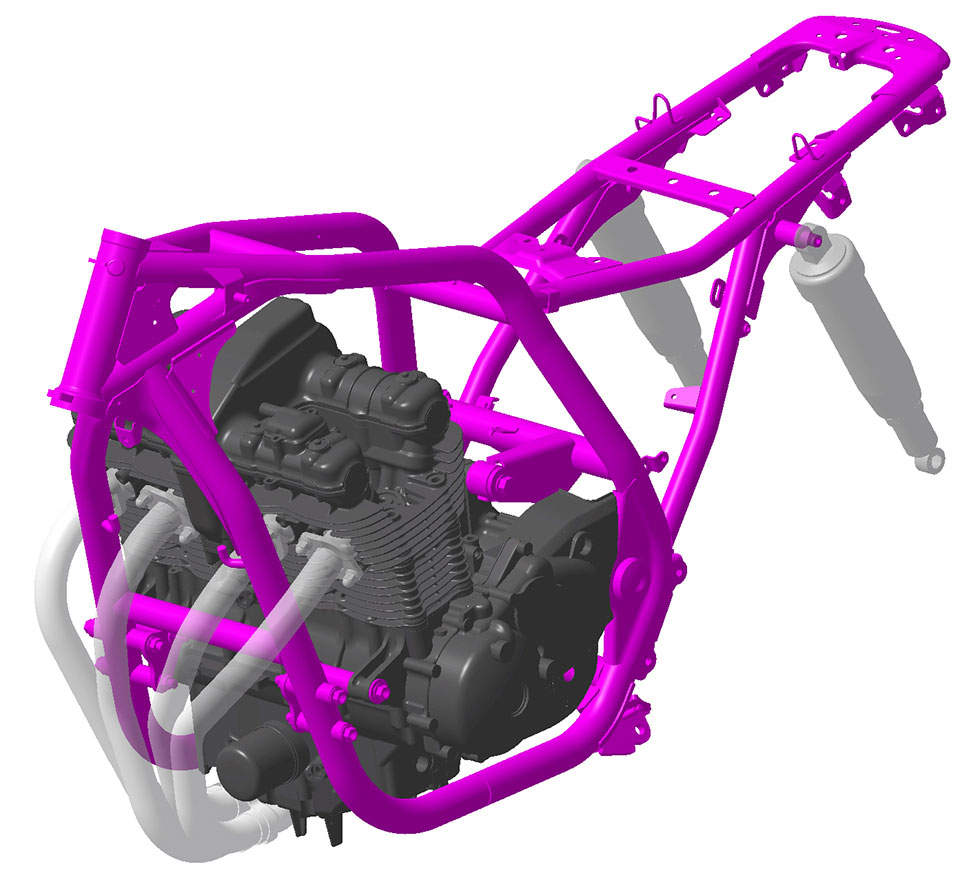2010 CB1100 frame structure