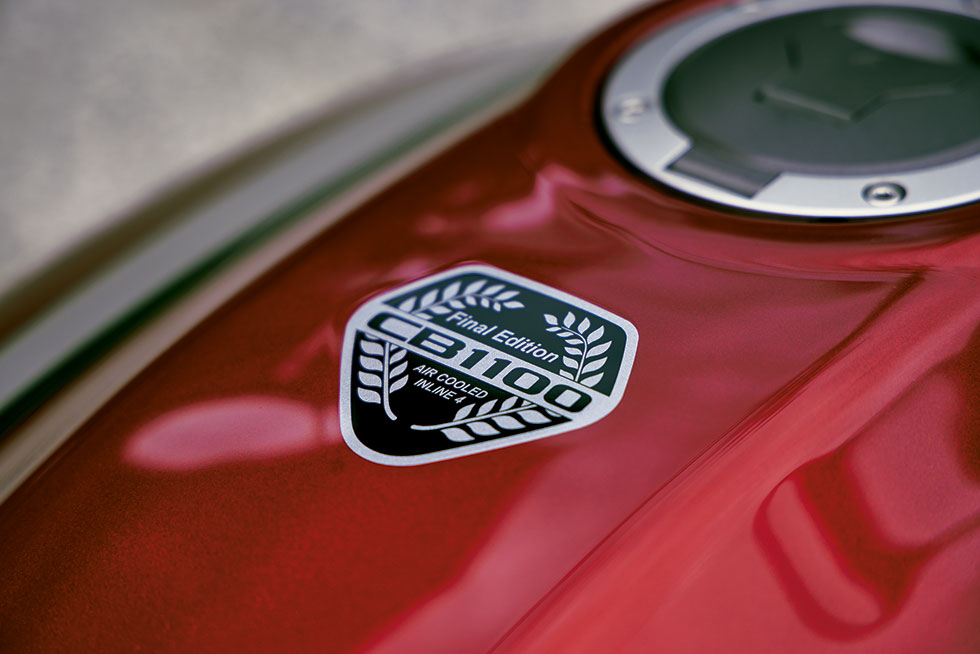 CB1100 Final Edition emblem affixed to the fuel tank