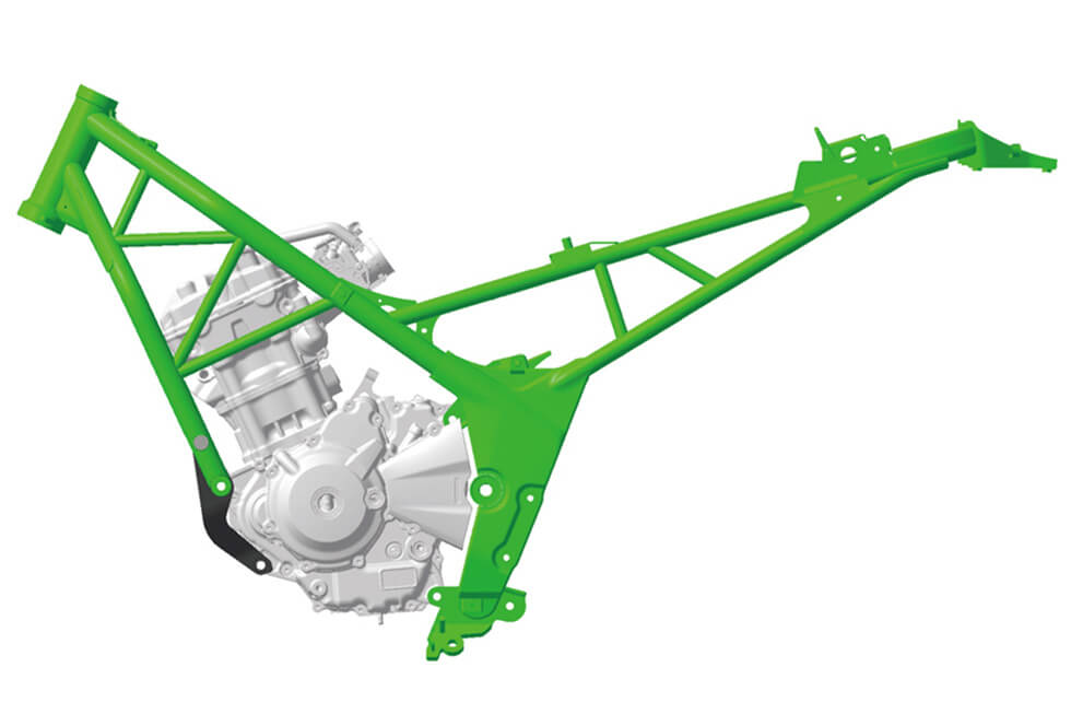 Newly designed CBR250R truss diamond frame structure