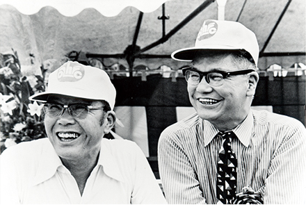 Soichiro Honda and Takeo Fujisawa. This unique combination of personalities was the key to the Super Cub becoming a bike loved round the world.
