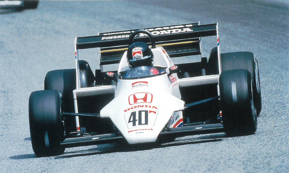 Spirit Honda's machine competing in the Austrian Grand Prix in August 1983 