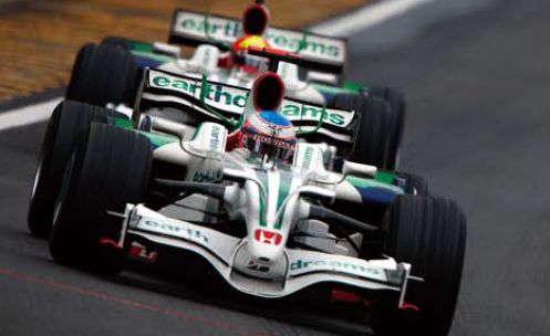 Round 18, Brazil (October 2008) Honda RA108 races in the last grand prix of Honda’s third era.