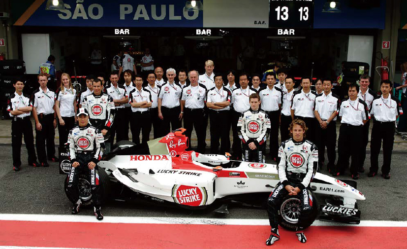 BAR Honda clinches constructors’ title at Round 18, Brazil (October 2004)