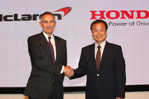 Honda announces F1 participation from 2015 as power unit supplier for McLaren (May 2013)
