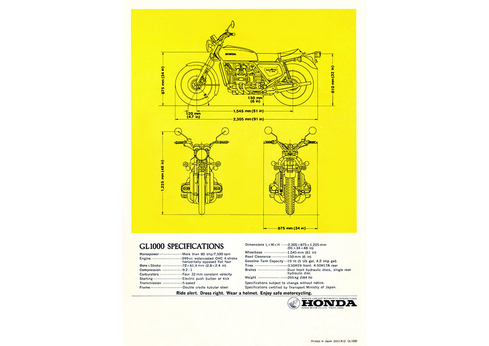 GL1000 U.S. catalog (1975)