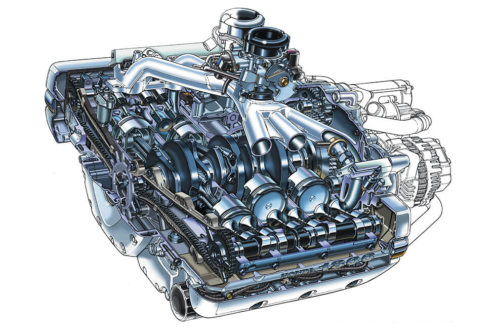 Horizontally-opposed 6-cylinder GL1800 engine