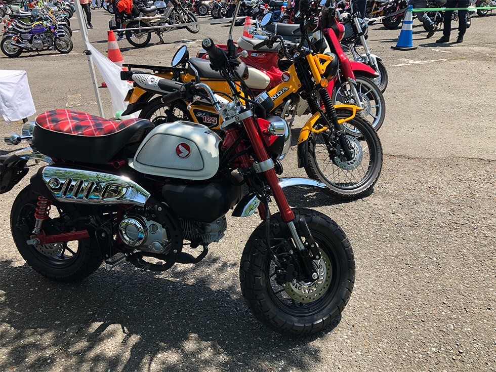 A test-ride event for Class 2 moped models was held in cooperation with Honda Motorcycle Japan. Four of the latest models including the Monkey 125, CT125, and Hunter Cub could be ridden.