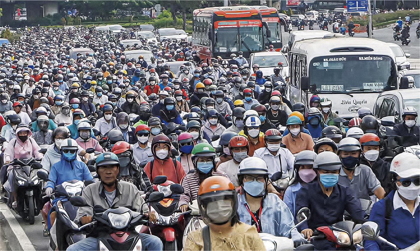 Vietnam’s motorcycle ownership reached a high level in urban areas in the 2010s.