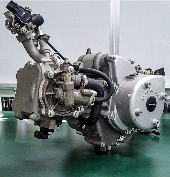 Engine developed with LAF sensors to realize with 4-stroke engine superior performance and fuel economy with 4-stroke engine with superior power performance and fuel economy over 2-strokes.