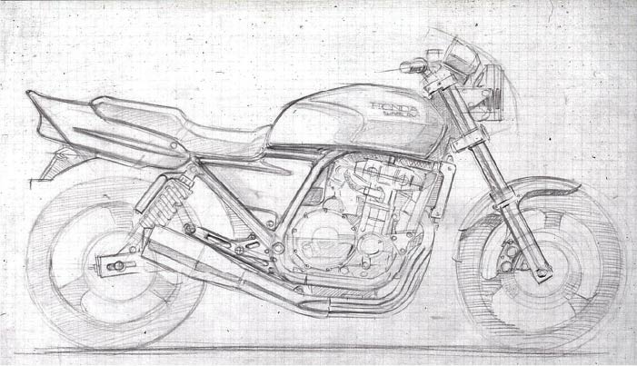 CB1000 SUPER FOUR rough sketches