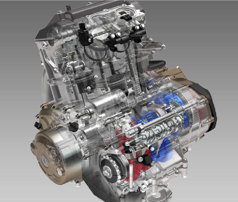 CRF1000L engine with DCT