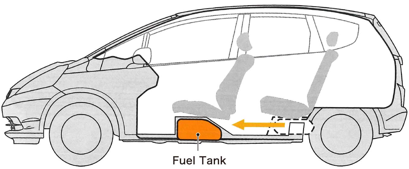 Center tank layout structure