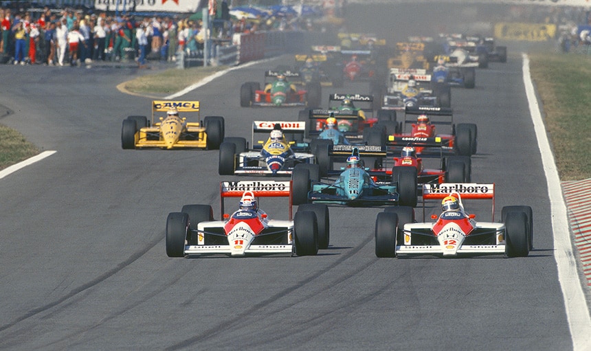 1988: Record-setting 15 out of 16 wins in Formula 1 racing